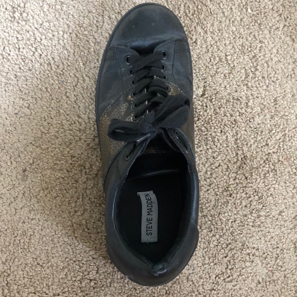 Steve Madden Black Leather Shoes